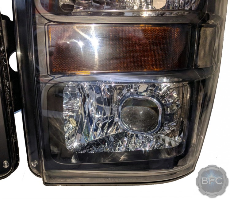 2008-2010 Ford Super Duty HID Black & Chrome Projector Headlights