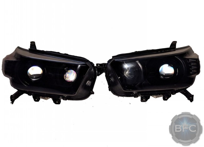 2010-2013 Toyota 4Runner Quad Black HID Projector Headlights