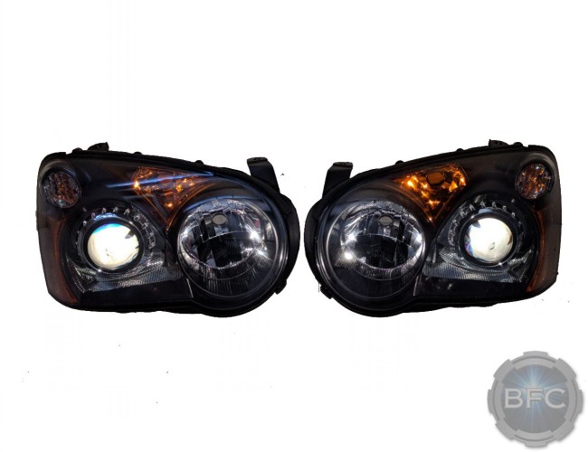 2004 Subaru WRX Stock Amber Chrome HID Projector Retrofit Custom Headlights