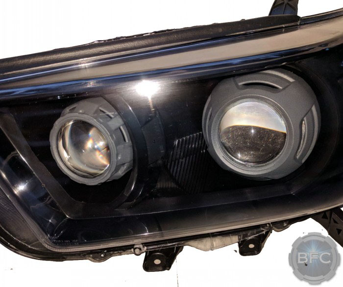 2010-2013 Toyota 4Runner Black & Gunmetal Grey Quad HID Projector Headlights