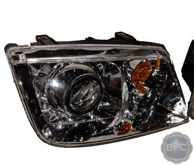 2003 VW Jetta Chrome D2S HID Projector Retrofit Custom Headlights