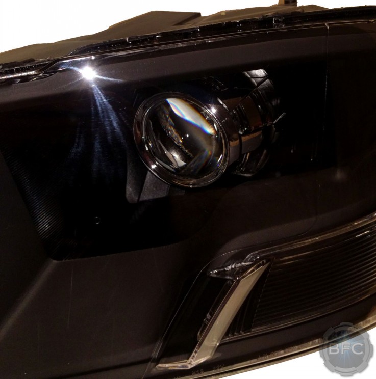 2018 Dodge Ram 3500 Mopar Non Quad HID Projector Retrofit Headlights Black & Chrome