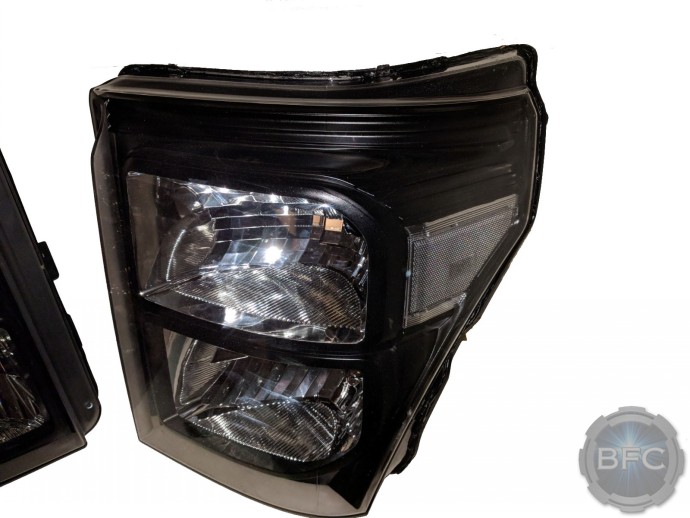 2015 F250 Black & Chrome Headlights