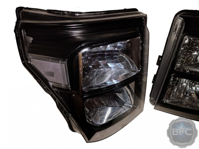 2015 F250 Black & Chrome Headlights
