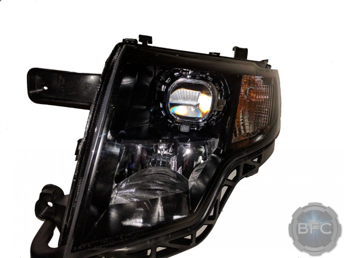 2009 Ford Edge Limited Custom Black & Chrome HID Projector Retrofit Headlights Black Flame Customs
