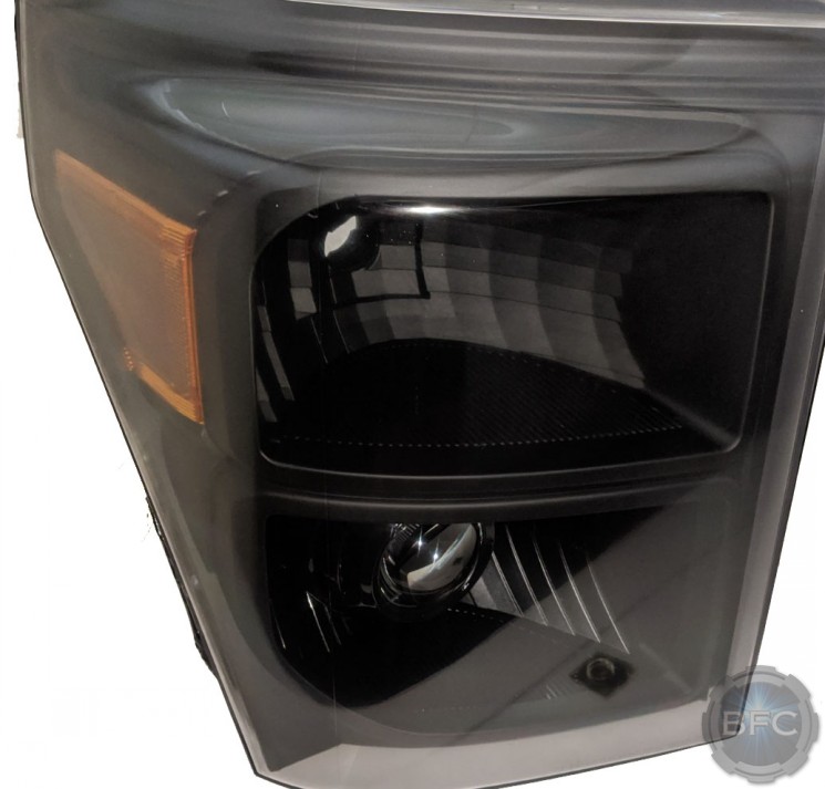 2016 Ford Super Duty All Black HID Projector Retrofit Headlights D2S
