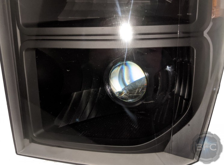 2016 Ford Super Duty All Black HID Projector Retrofit Headlights D2S