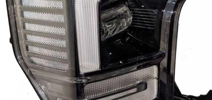 2020 Ford Super Duty F450 Clear Reflector OEM LED Quad Headlights Conversion Klearz