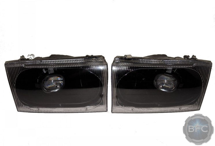 99-04 Ford Super Duty All Black HID Projector Custom Headlights