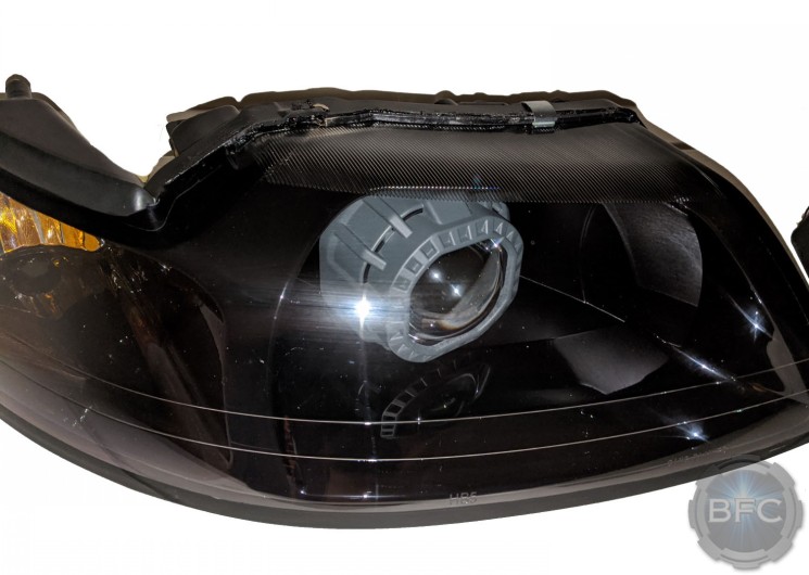 2003 Ford Mustang Black and Destroyer Grey Custom Projector Headlights