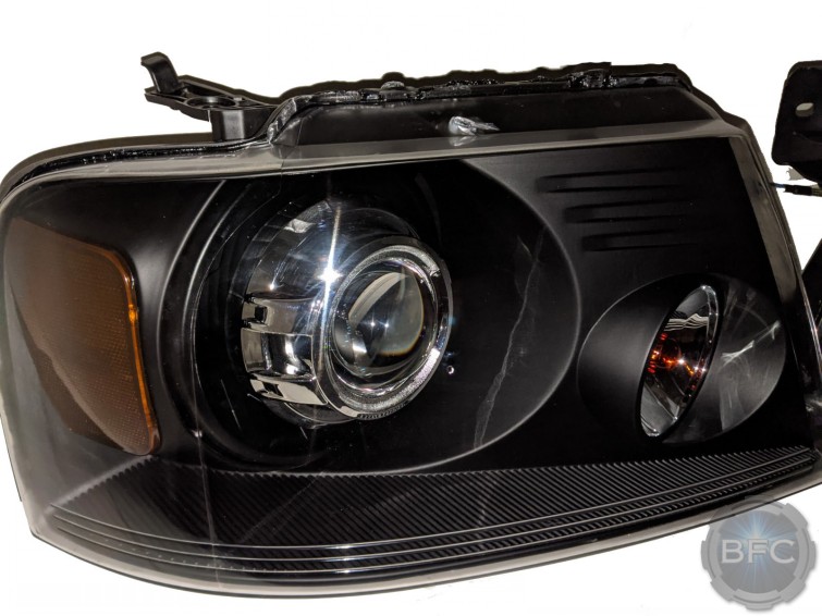 2005 Ford F150 Black Chrome Morimoto Projector Headlights