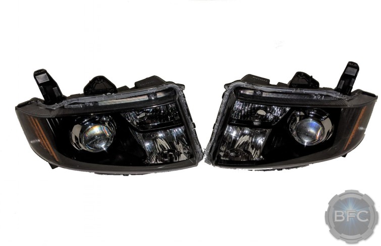 2009-2011 Honda Element Black & Chrome Projector Headlights