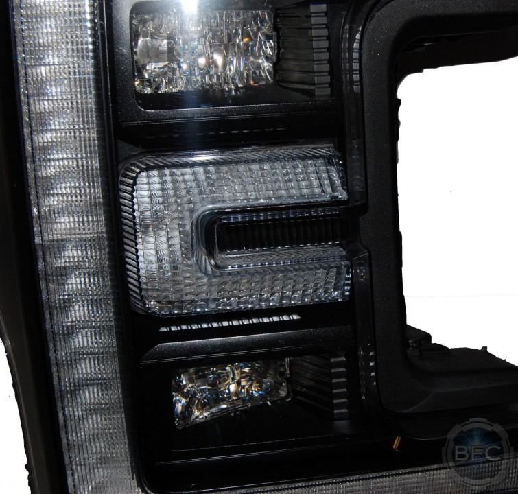 2019 Ford Super Duty Black Painted OEM LED Headlights