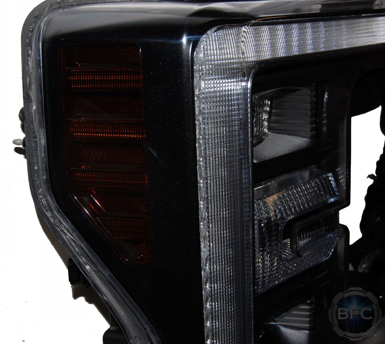 2019 Ford Super Duty Black Painted OEM LED Headlights