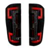 17-19 Ford Superduty Recon DARK SMOKED RED LED Tail Lights