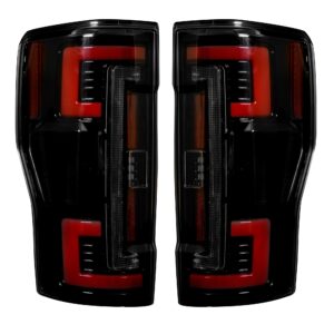 17-19 Ford Superduty Recon BLACK LED Tail Lights
