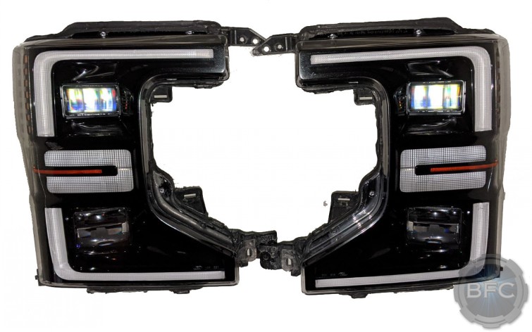 2020 Ford Super Duty OEM LED Custom Tuxedo Black Headlights