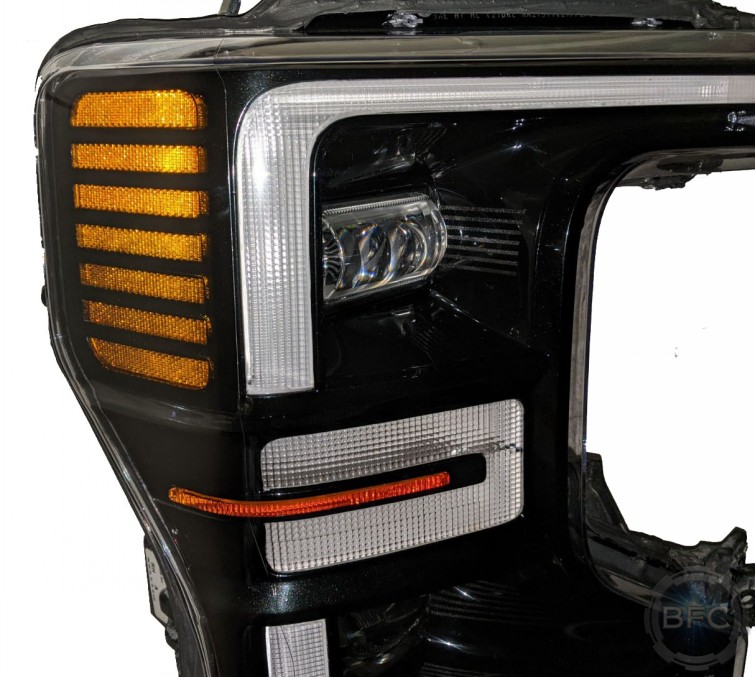 2020 Ford Super Duty OEM LED Custom Tuxedo Black Headlights