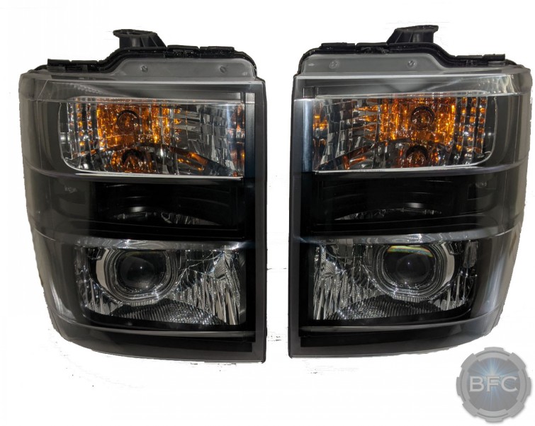 2013 Ford E350 Van black Chrome Projector Headlights Custom Retrofit