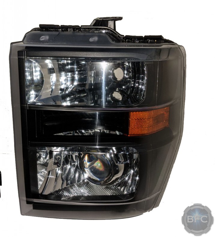2012 Ford E250 Van Custom Projector Black Chrome Headlights