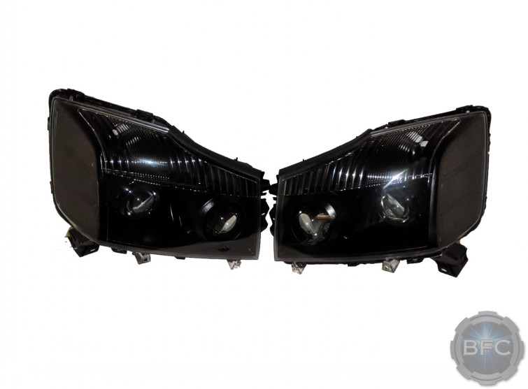 2010 Nissan Titan Quad All Black Projector Headlights