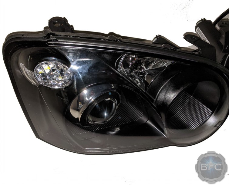 04-05 Subaru WRX Black Chrome Smooth Projector Headlights