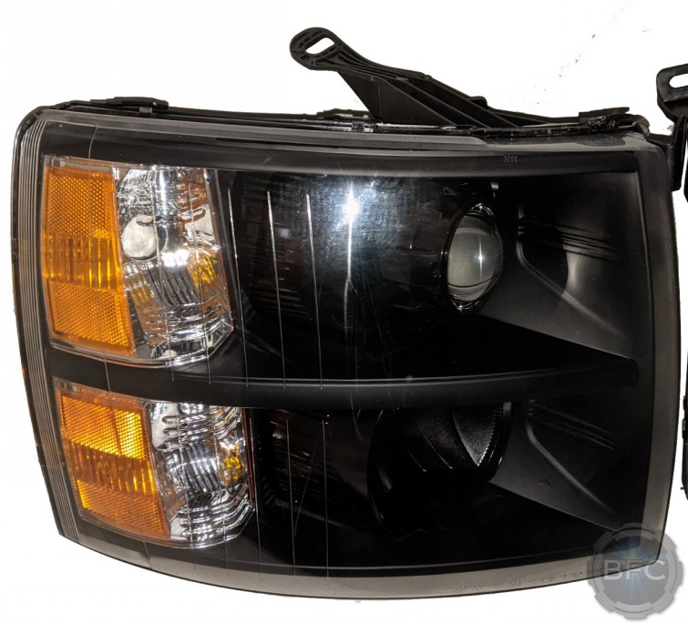 2013 Chevy Silverado Black Custom Projector Headlights Conversion
