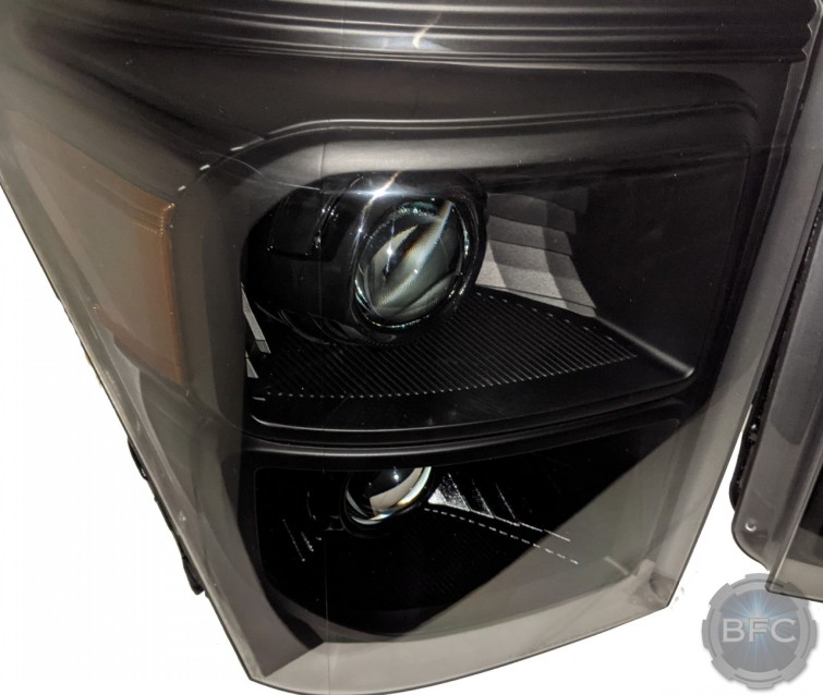 2016 Ford Super Duty Quad Black Custom Projector Headlights