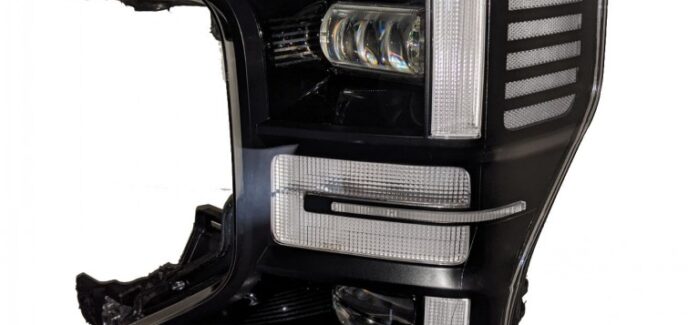 2021 Ford Super Duty F250 F350 OEM Black LED Headlights with CLEAR Reflectors