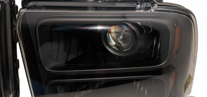2007 Ford Super Duty All Black Projector Retrofit Headlights F250