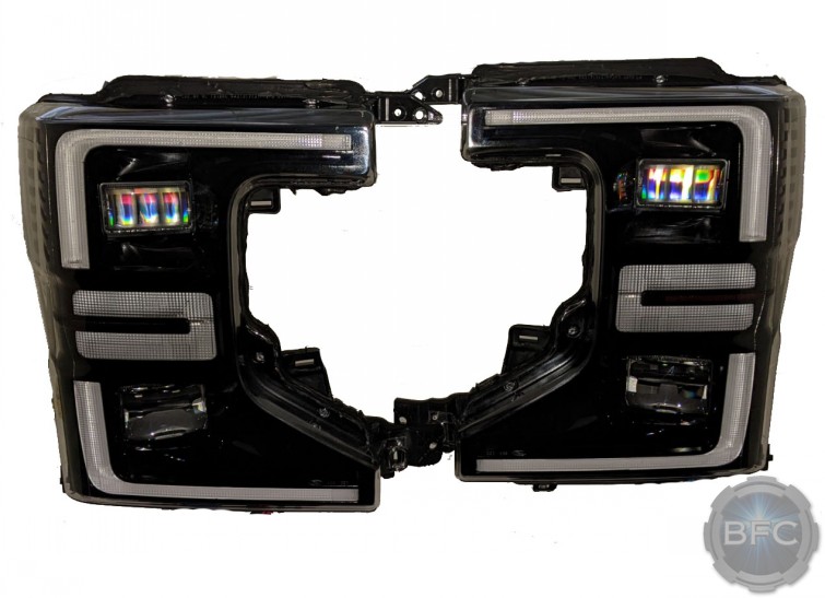 2022 Ford Super Duty Black UM Agate Custom Painted OEM LED Headlights