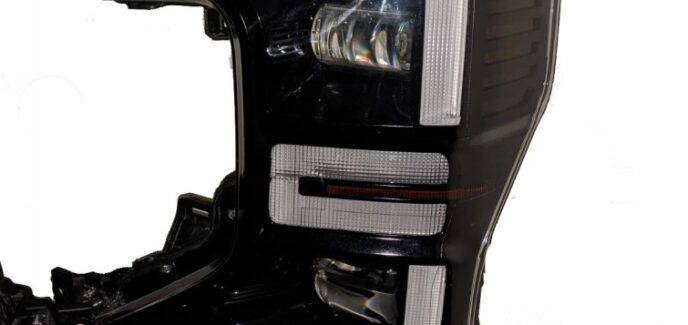 2022 Ford Super Duty Black UM Agate Custom Painted OEM LED Headlights
