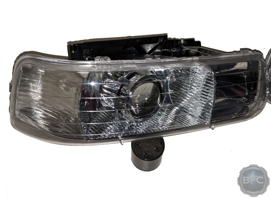 2003 Chevy Suburban All Chrome Projector Retrofit Headlights Package
