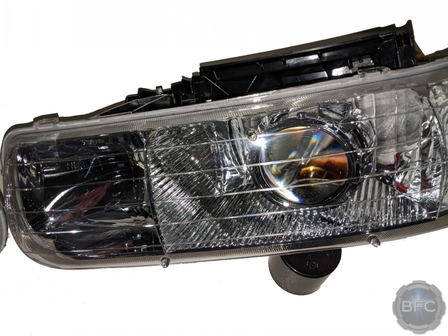 2003 Chevy Suburban All Chrome Projector Retrofit Headlights Package