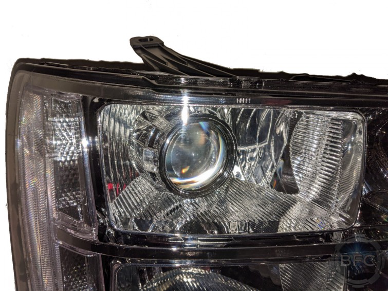 2013 GMC Sierra Chrome & Clear OEM Look Projector Headlight Retrofit Package