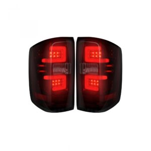 2014-2018 Chevy Silverado 1500 RECON LED Tail Lights DARK RED SMOKED (replaces halogen)