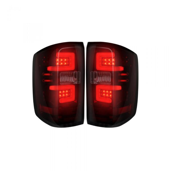 2014-2018 Chevy Silverado 1500 RECON LED Tail Lights DARK RED SMOKED (replaces halogen)