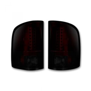 2007-2013 Chevy Silverado Tail Lights LED in RED Smoked