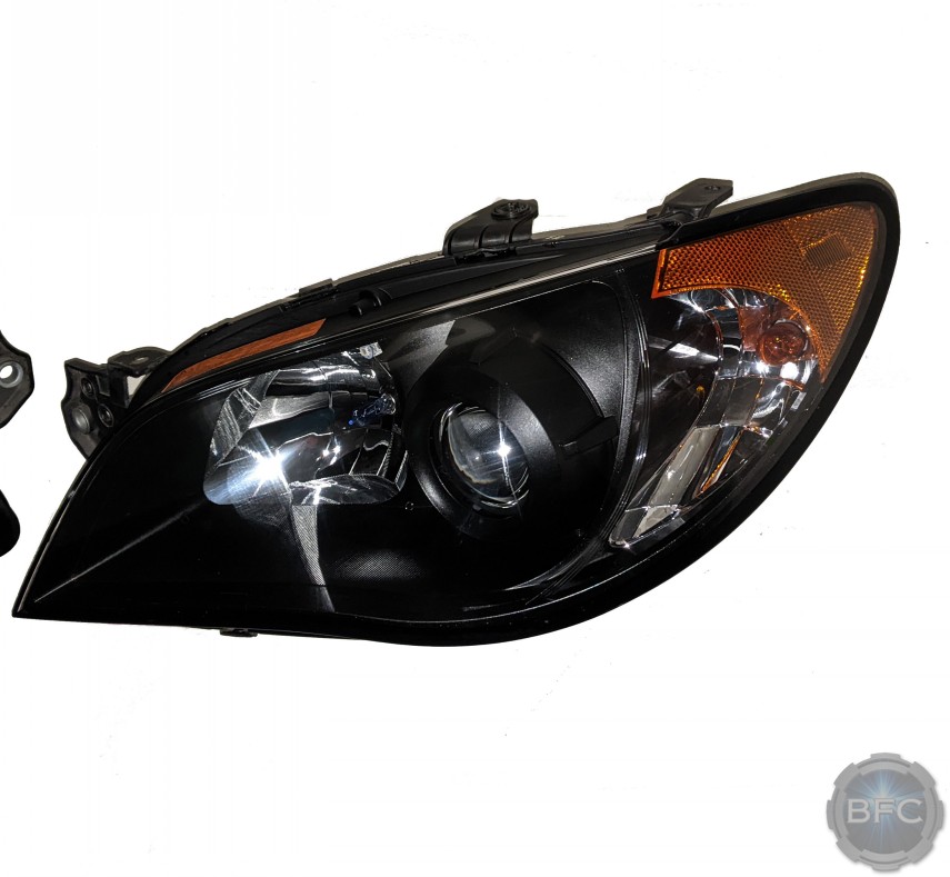 2006 Subaru Impreza WRX STI Black Shroud & Clear Lens Upgraded OEM Headlight Conversion