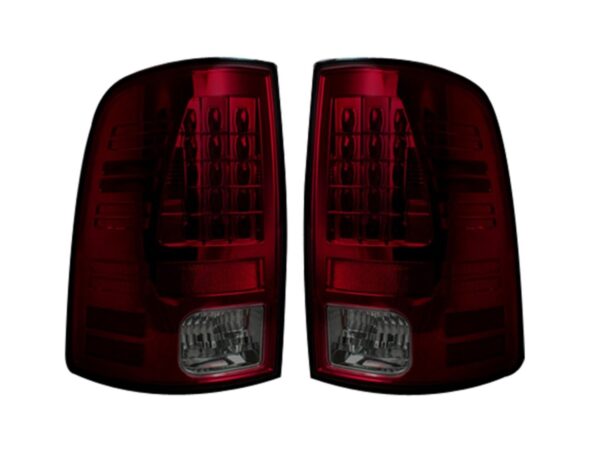 09-18 Dodge RAM 1500 RECON LED Tail Lights in Dark Red Smoked (halogen replacement only)