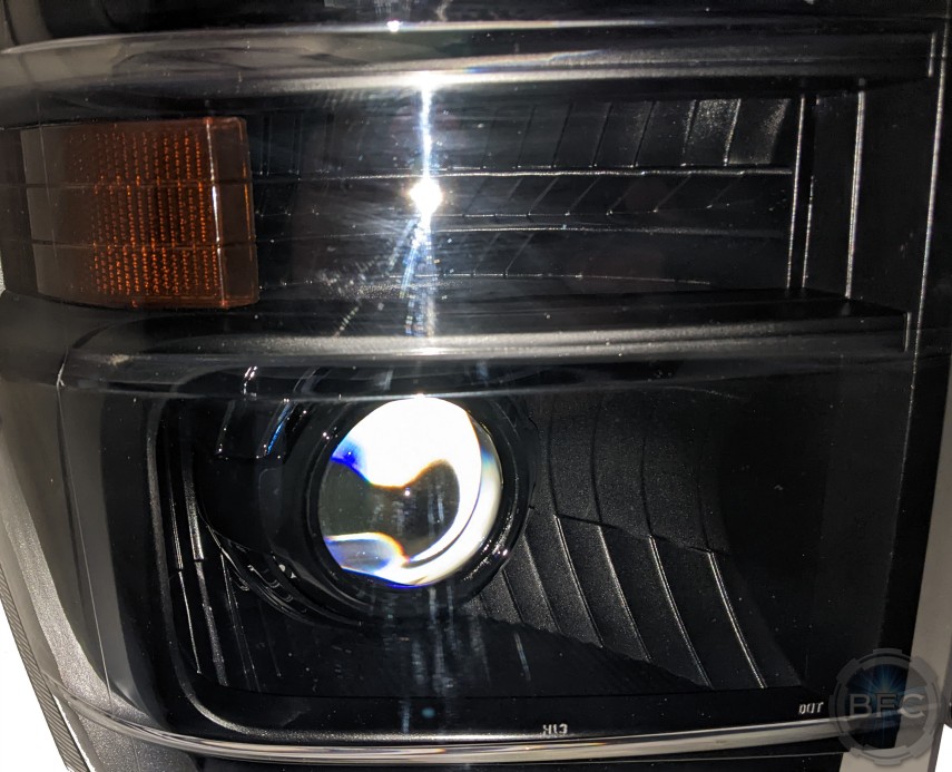 2007+ Ford E250 E350 Van All Black Custom Projector Headlight Upgrade Package - BLACKFLAMECUSTOMS.com