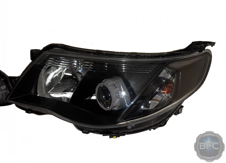 2011 Subaru Forester D2S Projector Retrofit Headlight Conversion Black, Chrome & Grey - BLACKFLAMECUSTOMS.com