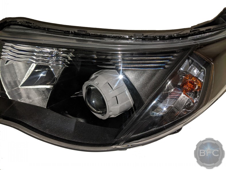 2011 Subaru Forester D2S Projector Retrofit Headlight Conversion Black, Chrome & Grey - BLACKFLAMECUSTOMS.com