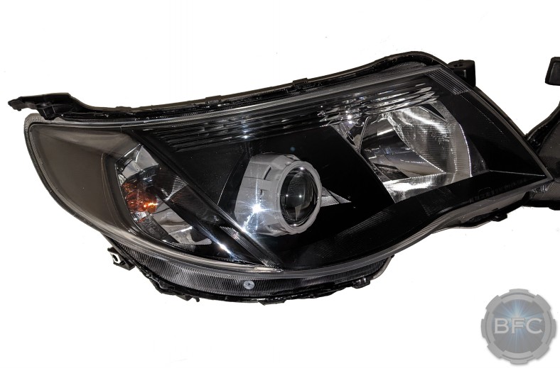 2011 Subaru Forester D2S Projector Retrofit Headlight Conversion Black, Chrome & Grey - BLACKFLAMECUSTOMS.com