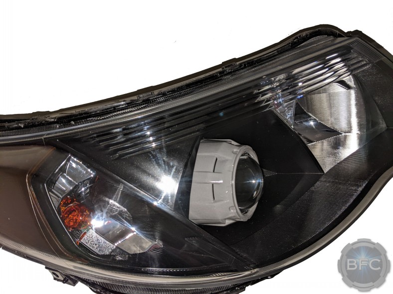2011 Subaru Forester D2S Projector Retrofit Headlight Conversion Black, Chrome & Grey - BLACKFLAMECUSTOMS.com