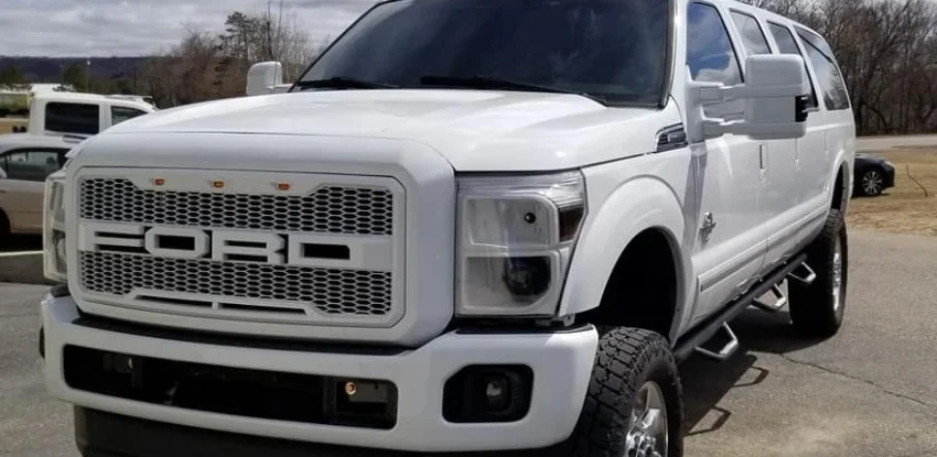 Super Duty Custom White Projector Headlights