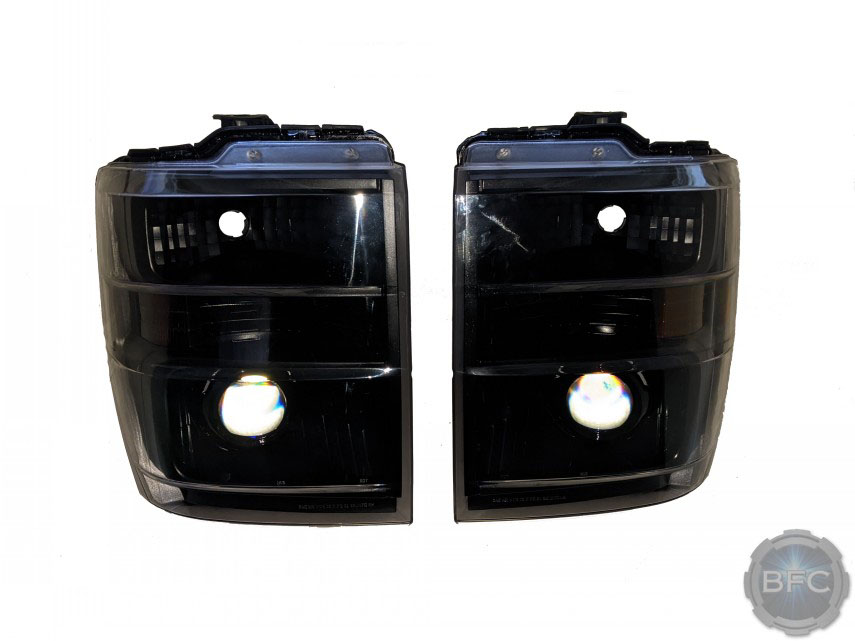 2009 Ford E350 Van Custom All Black LED Projector Headlights