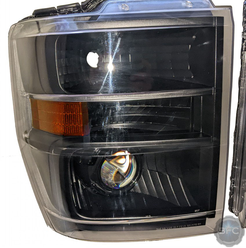 2009 Ford E350 Van Custom All Black LED Projector Headlights