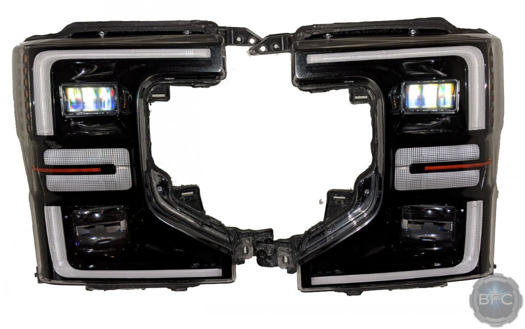 2020-2022 Ford Super Duty OEM LED Custom Satin Black Metallic Headlight Paint