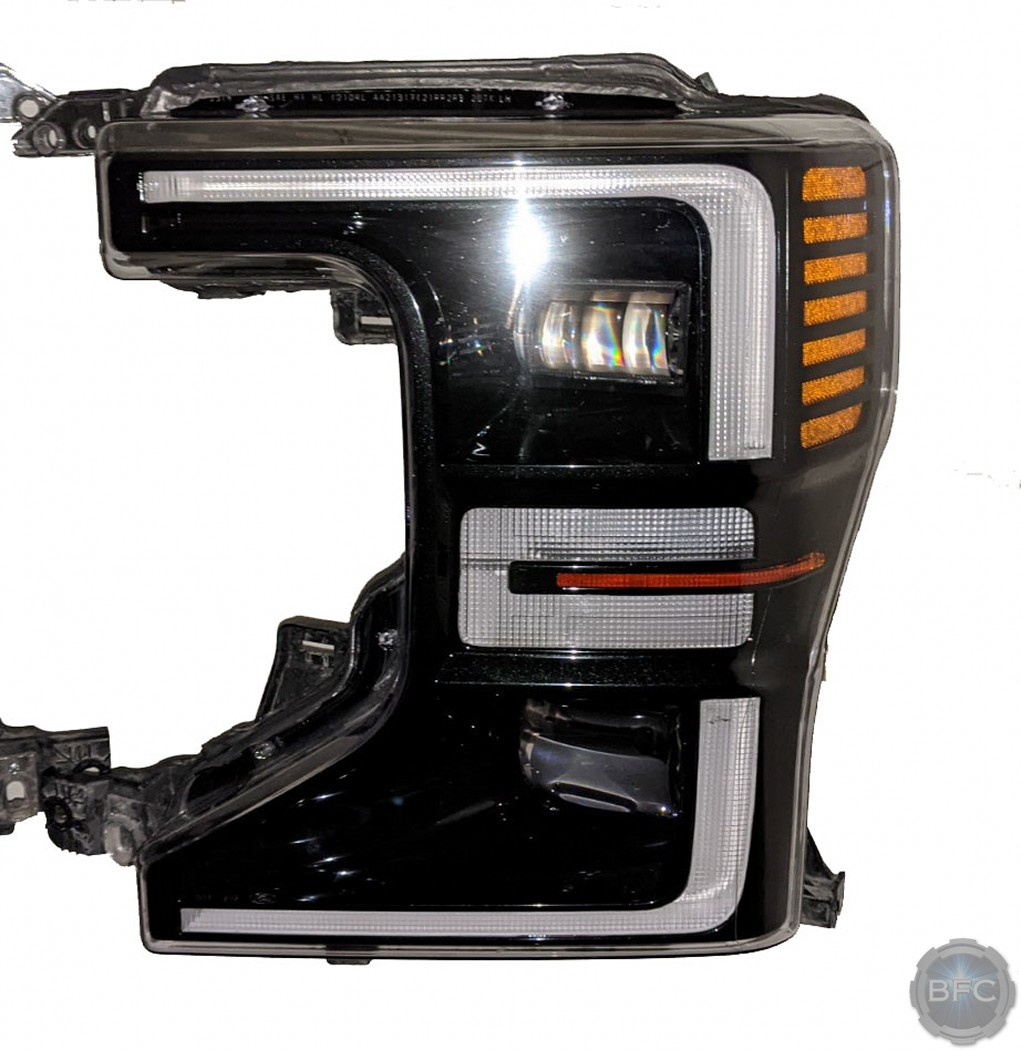 2020-2022 Ford Super Duty OEM LED Custom Satin Black Metallic Headlight Paint